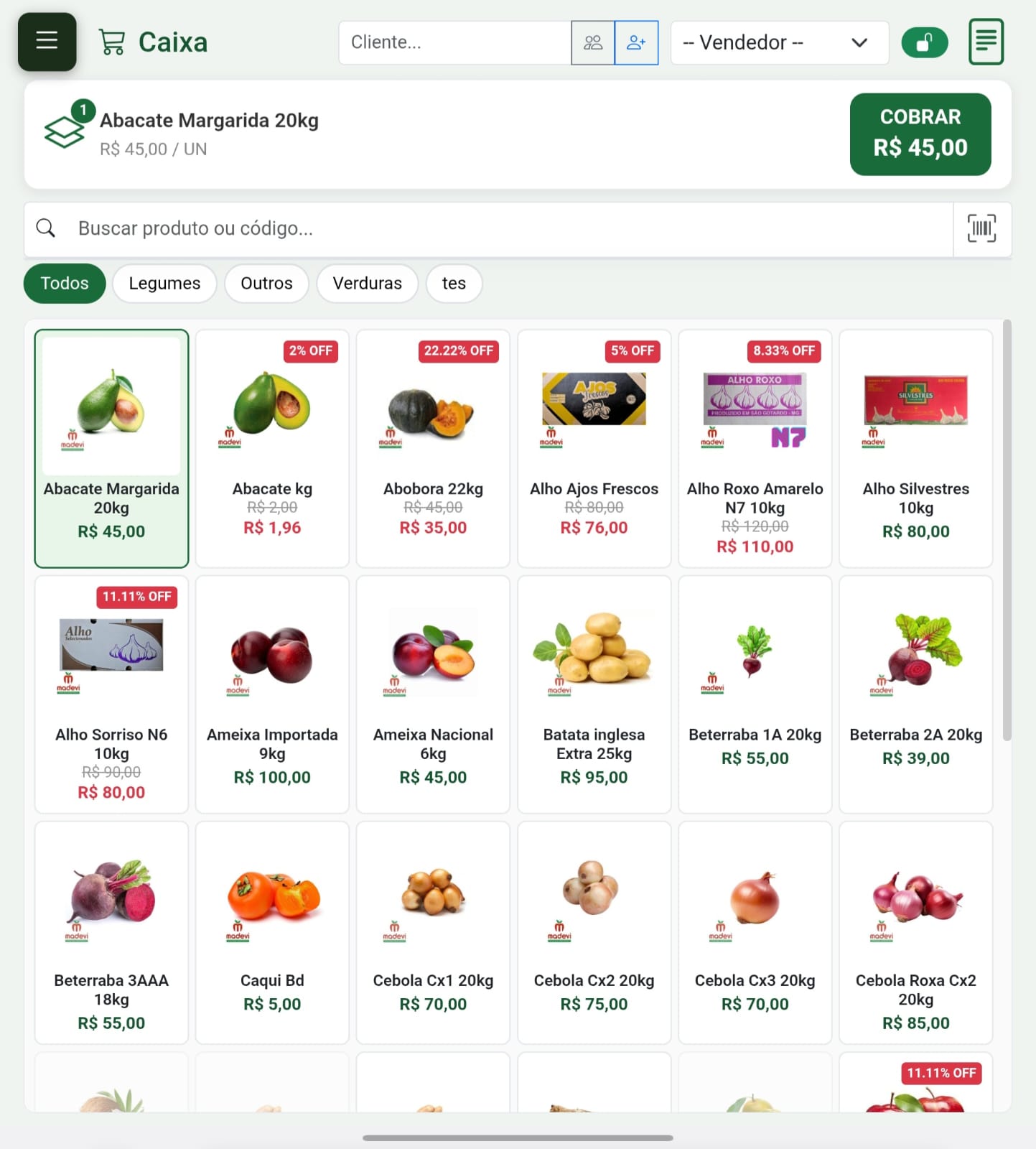 Tela do Caixa FastPOS